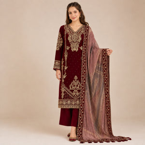 Maroon Cording Diamond Kurta