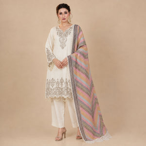 Sequin Paisley Scalloped Kurti Set