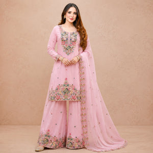 Chanderi Floral Medallion Sharara