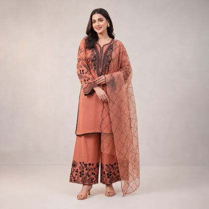 Mal Cotton Embroidery Suit Set, 4 Colours
