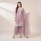 French Crepe Embroidered Palazzo Kurta Set