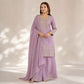 Zazu Silk Kurta Palazzo With Zari Embroidery