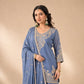 Beautiful Rangoli Crush Zari Embroidery Kurta 3 piece set