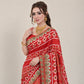 Red Patola Print Vichitra Silk Saree