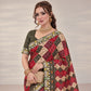 Red Patola Print Vichitra Silk Saree