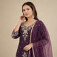 Roman Silk Embroidered Kurta Palazzo Set