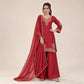 Roman Two Tone Embroidered Kurta Palazzo Set