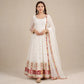 Peacock Border Anarkali Gown