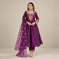 Wine Zari Sequin Anarkali Suit
