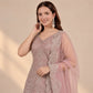 Embroidered Georgette Top Palazzo Set