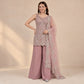 Embroidered Georgette Top Palazzo Set