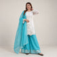 Embroidered Georgette Palazzo Suit for Festive and Wedding Occasions