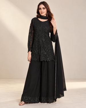Cutwork Sequin Palazzo Set