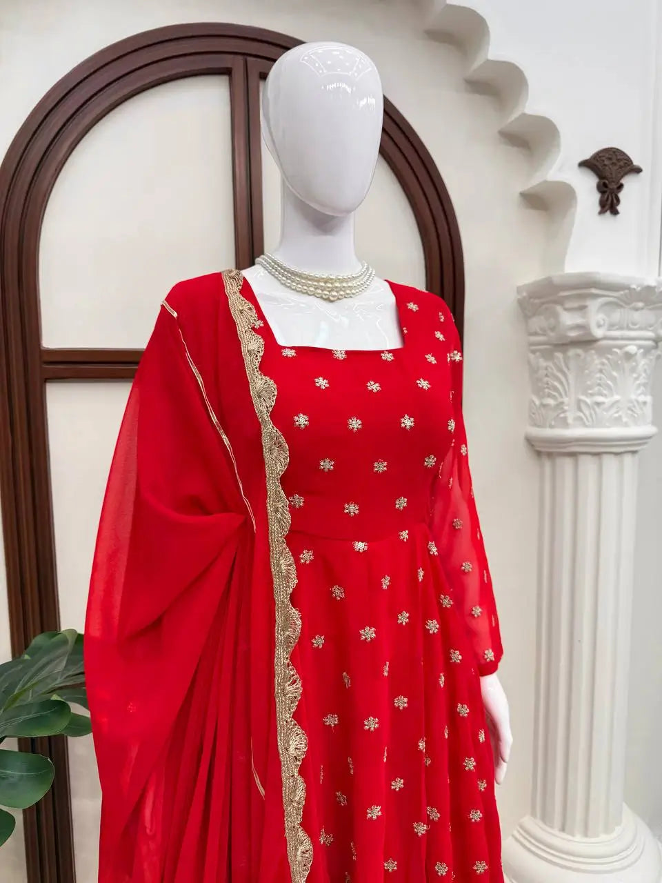 Cherry Buta Flair Anarkali