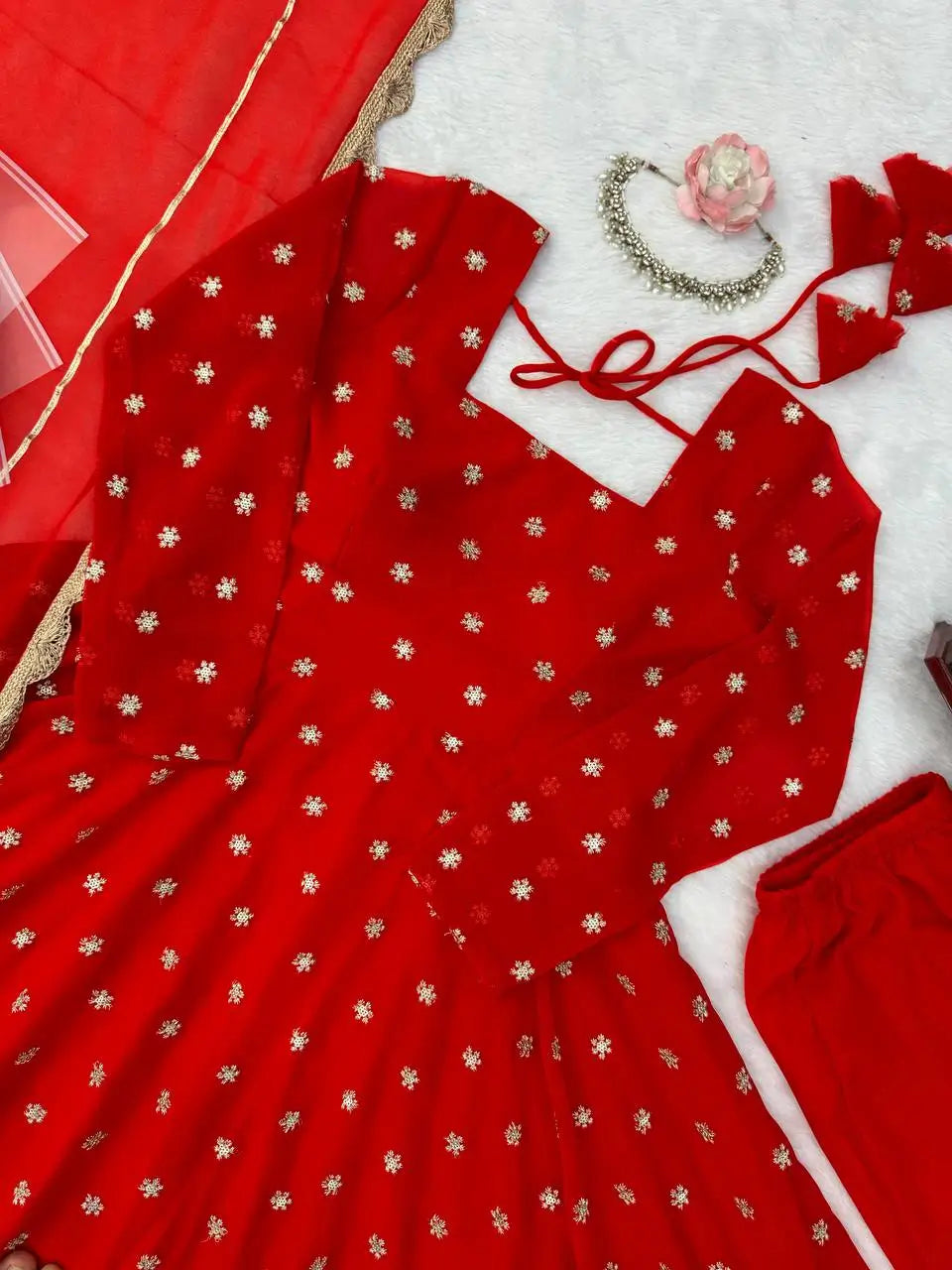 Cherry Buta Flair Anarkali