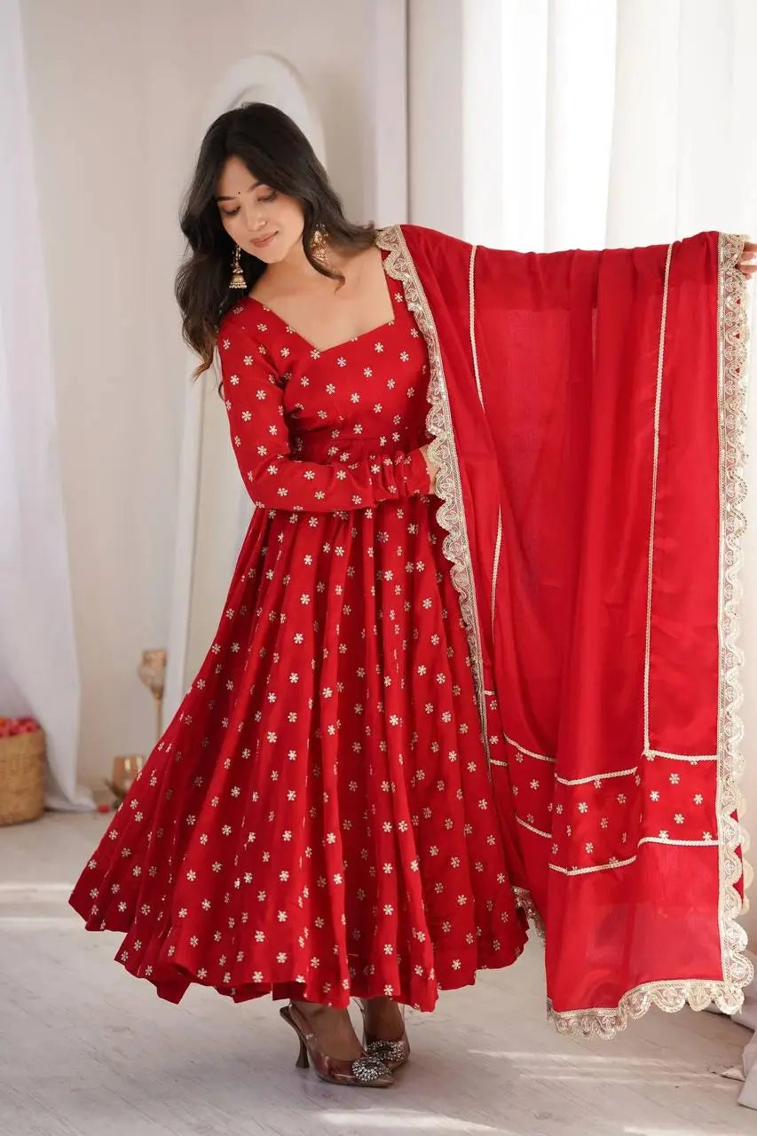 Cherry Buta Flair Anarkali