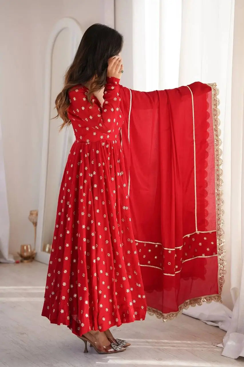 Cherry Buta Flair Anarkali