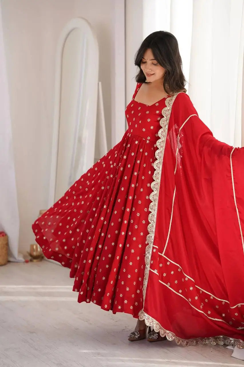Cherry Buta Flair Anarkali