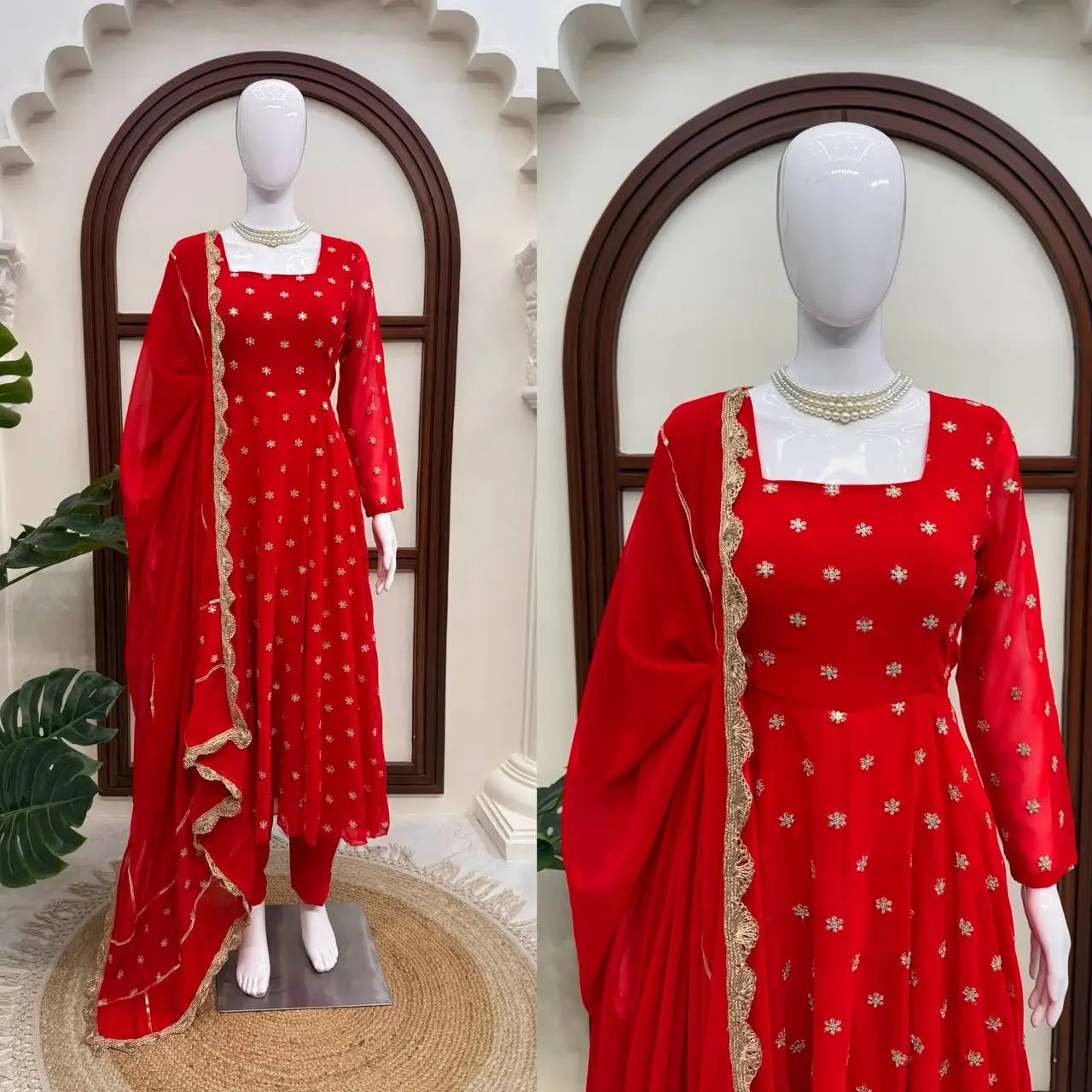 Cherry Buta Flair Anarkali