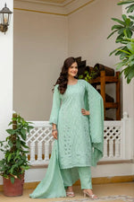 Chikankari Cutwork Kurti Set