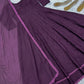 Chikankari Star Georgette Gown with GPO Lace Border