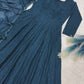 Chikankari Star Georgette Gown with GPO Lace Border