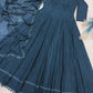 Chikankari Star Georgette Gown with GPO Lace Border