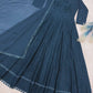 Chikankari Star Georgette Gown with GPO Lace Border