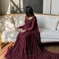 Chikankari Star Georgette Gown with GPO Lace Border
