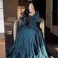 Chikankari Star Georgette Gown with GPO Lace Border