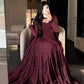 Chikankari Star Georgette Gown with GPO Lace Border
