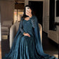 Chikankari Star Georgette Gown with GPO Lace Border