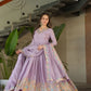 Chinnon Embroidered Gown with Dupatta | Sequins & Multi-Thread Work | Wedding & Festive Wear