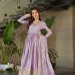 Chinnon Embroidered Gown with Dupatta | Sequins & Multi-Thread Work | Wedding & Festive Wear