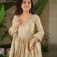 Chinnon Embroidered Gown with Dupatta | Sequins & Multi-Thread Work | Wedding & Festive Wear