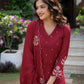 Chinnon Embroidered Kurta Set With Dupatta