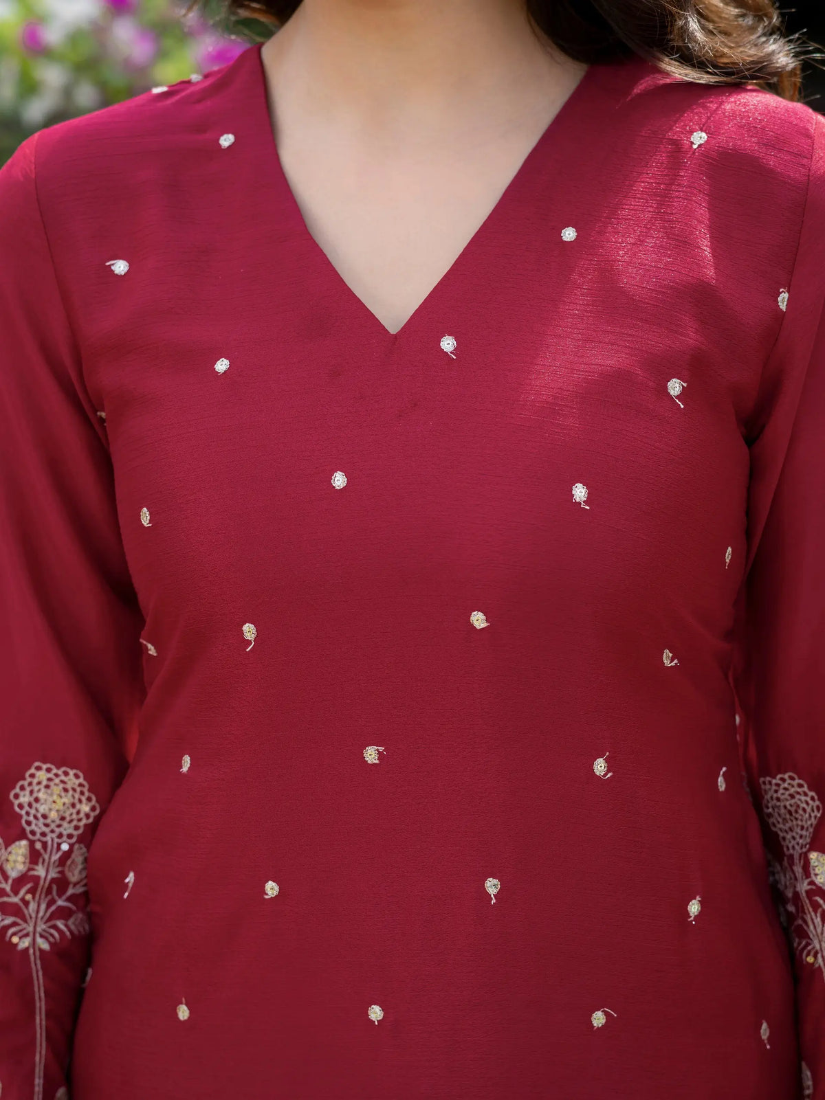 Chinnon Embroidered Kurta Set With Dupatta