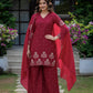 Chinnon Embroidered Kurta Set With Dupatta