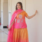 Chinnon Print Kurti with Beads Embroidery, Matching Bottom & Tebby Silk Dupatta – 2 Colours