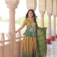 Chinnon Print Kurti with Beads Embroidery, Matching Bottom & Tebby Silk Dupatta – 2 Colours