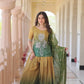 Chinnon Print Kurti with Beads Embroidery, Matching Bottom & Tebby Silk Dupatta – 2 Colours