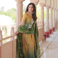Chinnon Print Kurti with Beads Embroidery, Matching Bottom & Tebby Silk Dupatta – 2 Colours