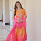 Chinnon Print Kurti with Beads Embroidery, Matching Bottom & Tebby Silk Dupatta – 2 Colours