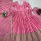 Chinon Anarkali Set with Thread & Sequin Work – Pink & White