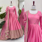 Chinon Anarkali Set with Thread & Sequin Work – Pink & White