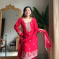 Chinon Beads and Sequence Embroidered Salwar Suit Set for Festive and Wedding Wear