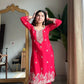 Chinon Beads and Sequence Embroidered Salwar Suit Set for Festive and Wedding Wear