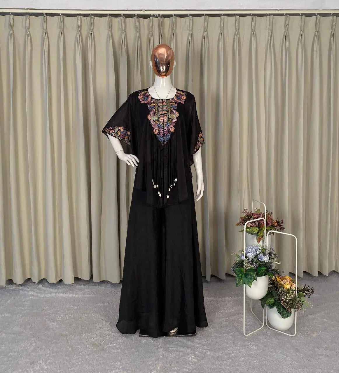 Chinon Embroidered Cape Style Palazzo Set for Festive and Party Wear