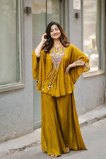 Chinon Embroidered Cape Style Palazzo Set for Festive and Party Wear