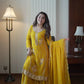 Chinon Embroidered Kurti Sharara Set with Dupatta for Festive and Wedding Wear